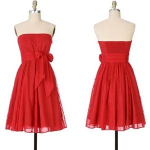 Moulinette Soeurs Strapless Red Dress Size 6